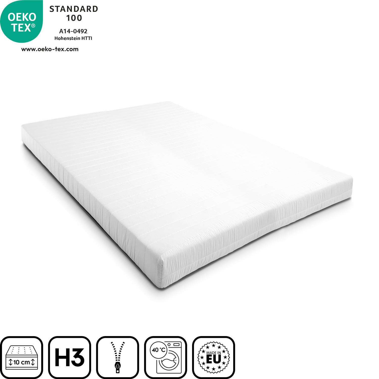 KOMFORTSCHAUMMATRATZE K10 140x200 cm - Weiß, Textil (140/200cm) - Matratzen Discount