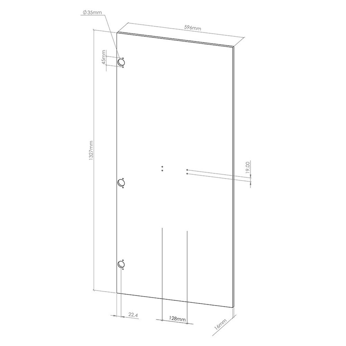 KÜCHENFRONT R-Line Artisan-Eiche 59.6 x 132.7 cm Möbelfront für den Backofenumbauschrank (voll) - Eiche Artisan, Holzwerkstoff (59.6/132.7/1.6cm) - Vicco