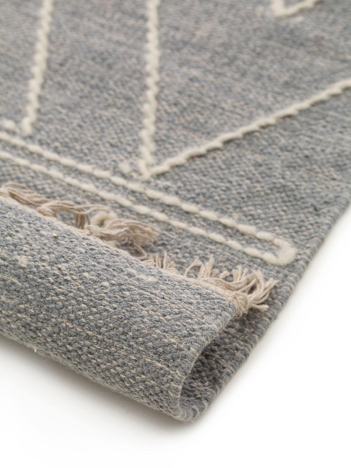 BAUMWOLLTEPPICH Sydney Hellgrau 80x150 cm - Grau, Textil (80/1cm) - KUNSTLOFT