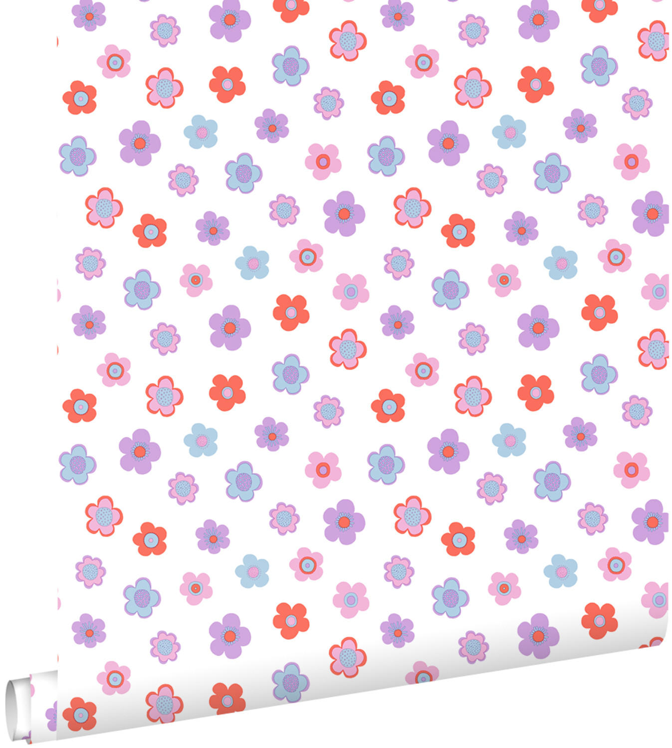 TAPETE Blumen 50 x 900 cm - Pink, Papier (50/0.1cm) - ESTAhome