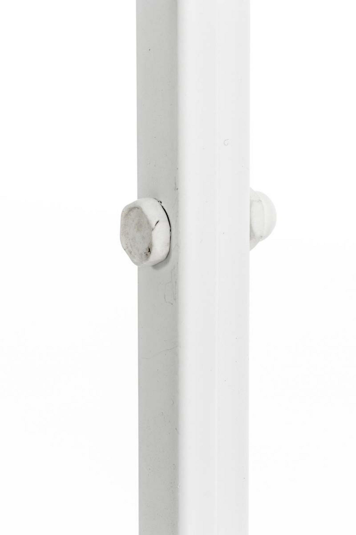 HALBPAVILLON Rosalia mit Sitzbank weiß - Weiß, Metall (120/178/58cm) - TPFGarden