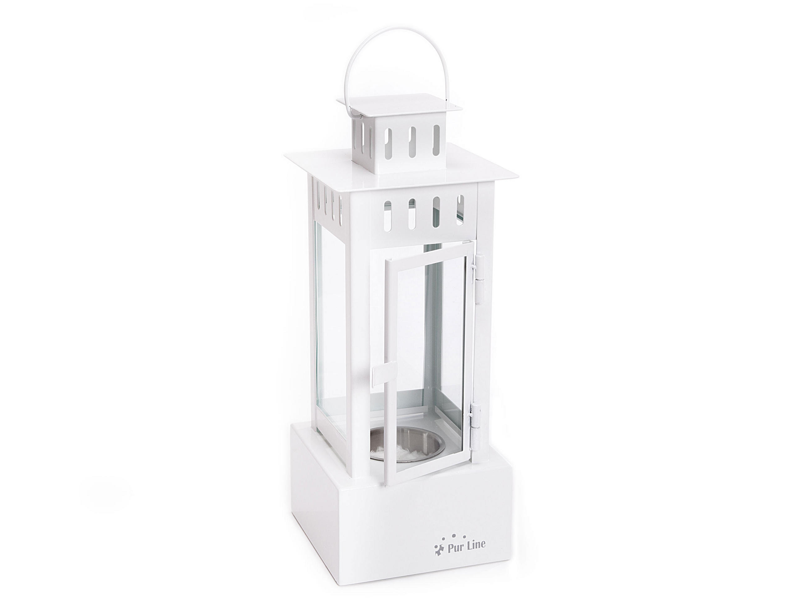 BIOETHANOL-KAMIN Weiß Tischmodell inklusive 0.5 L Brennblock - Weiß, Glas (15/38/15cm) - Purline