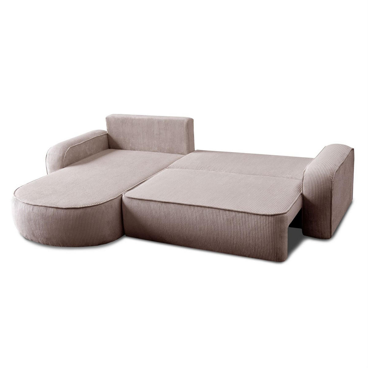 ECKSOFA VENUS mit Schlaffunktion und Bettkasten, Poso 27 - Rosa, Textil (275/178cm) - Lookway