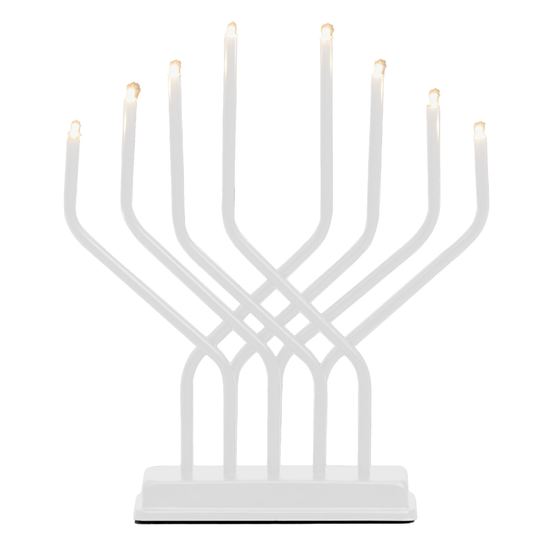 ADVENTSLEUCHTER LED 8 Lichter 32/27 cm - Weiß, Metall (27/32/6.5cm)
