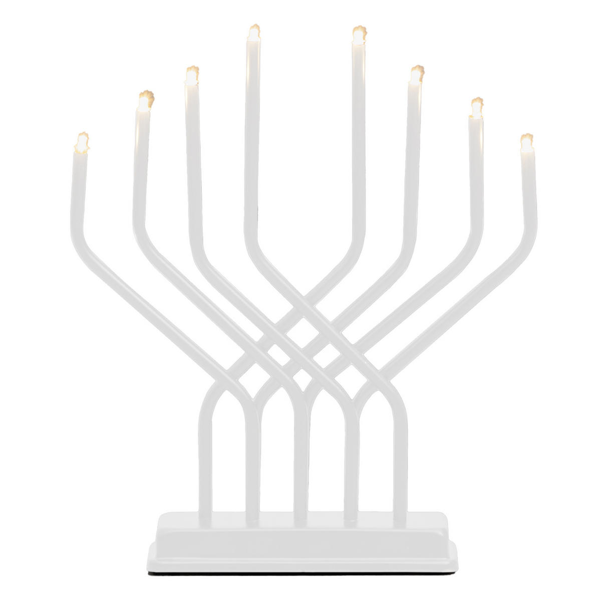 ADVENTSLEUCHTER LED 8 Lichter 32/27 cm - Weiß, Metall (27/32/6.5cm)