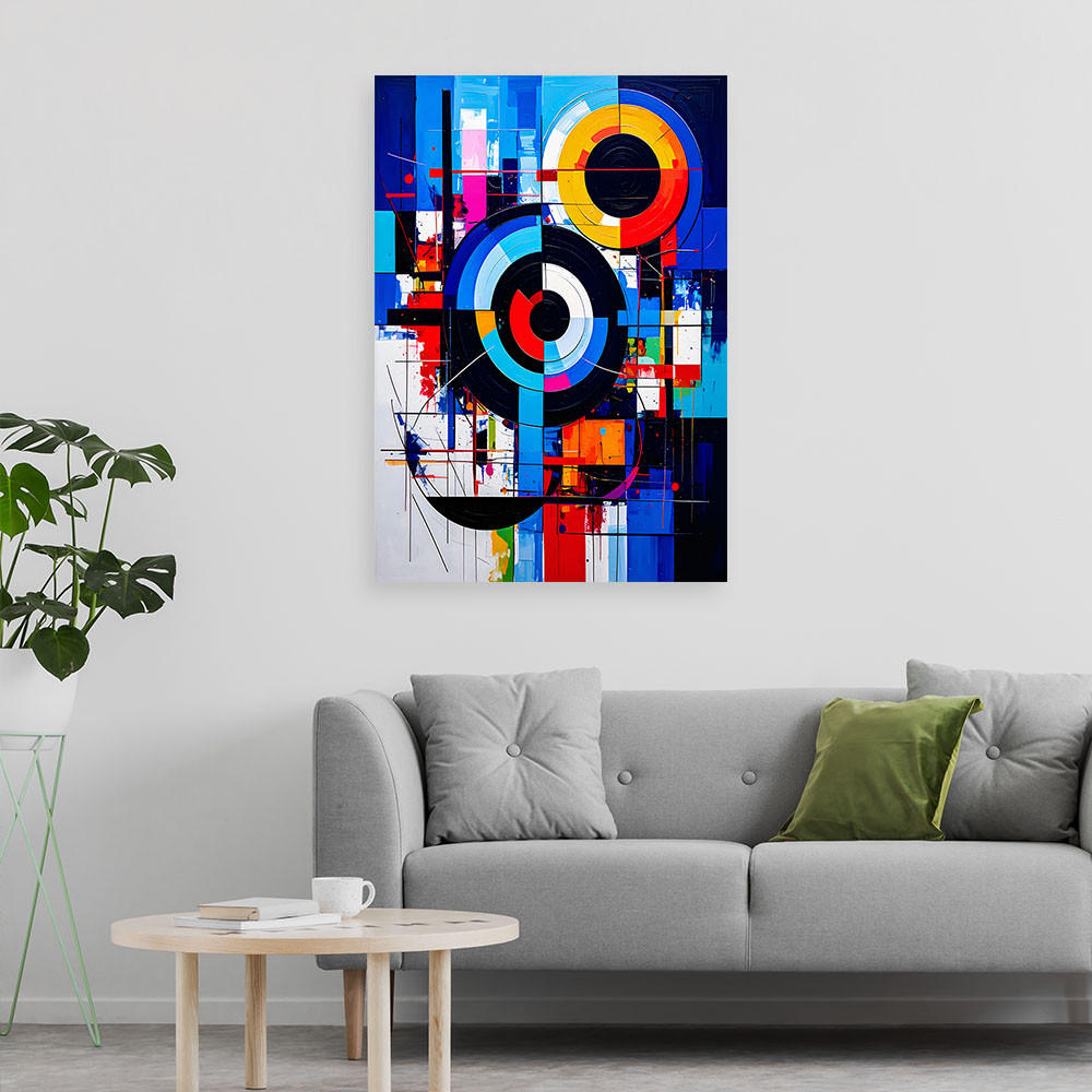 LEINWANDBILD Räder Abstrakt Wie gemalt 80x120cm - Multicolor, Textil (80/120cm) - Feeby