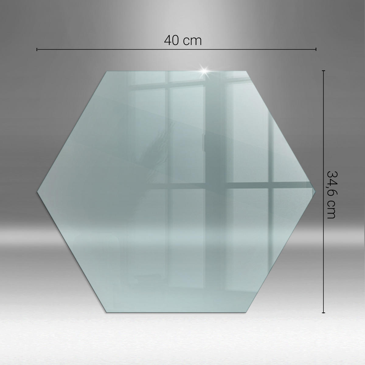 BODENSCHUTZPLATTE H40 cm Transparent - Transparent, Glas (40/40cm) - Wallfluent