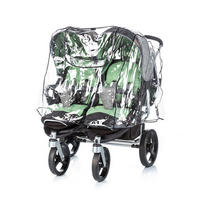 KINDERWAGEN-REGENSCHUTZ DKT0004 Doppelsitzer Regenhaube, für Zwillings-Kinderwägen, 100% EVA - Weiß, Kunststoff (112/94/94cm) - Chipolino