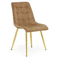 STUHL Braun 49x60 cm SPLIT Samtbezug - Braun, Metall (49/56/60cm)