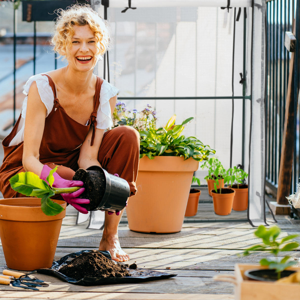 BALKONGEWÄCHSHAUS - Multicolor, Kunststoff/Metall (100/150/80cm) - Relaxdays