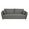 SCHLAFSOFA Skandinavisch 3-Sitzer Grau Anthrazit CREEP - Dunkelgrau, Textil (103/81/201cm) - Miliboo