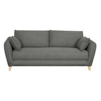 SCHLAFSOFA Skandinavisch 3-Sitzer Grau Anthrazit CREEP - Dunkelgrau, Textil (103/81/201cm) - Miliboo