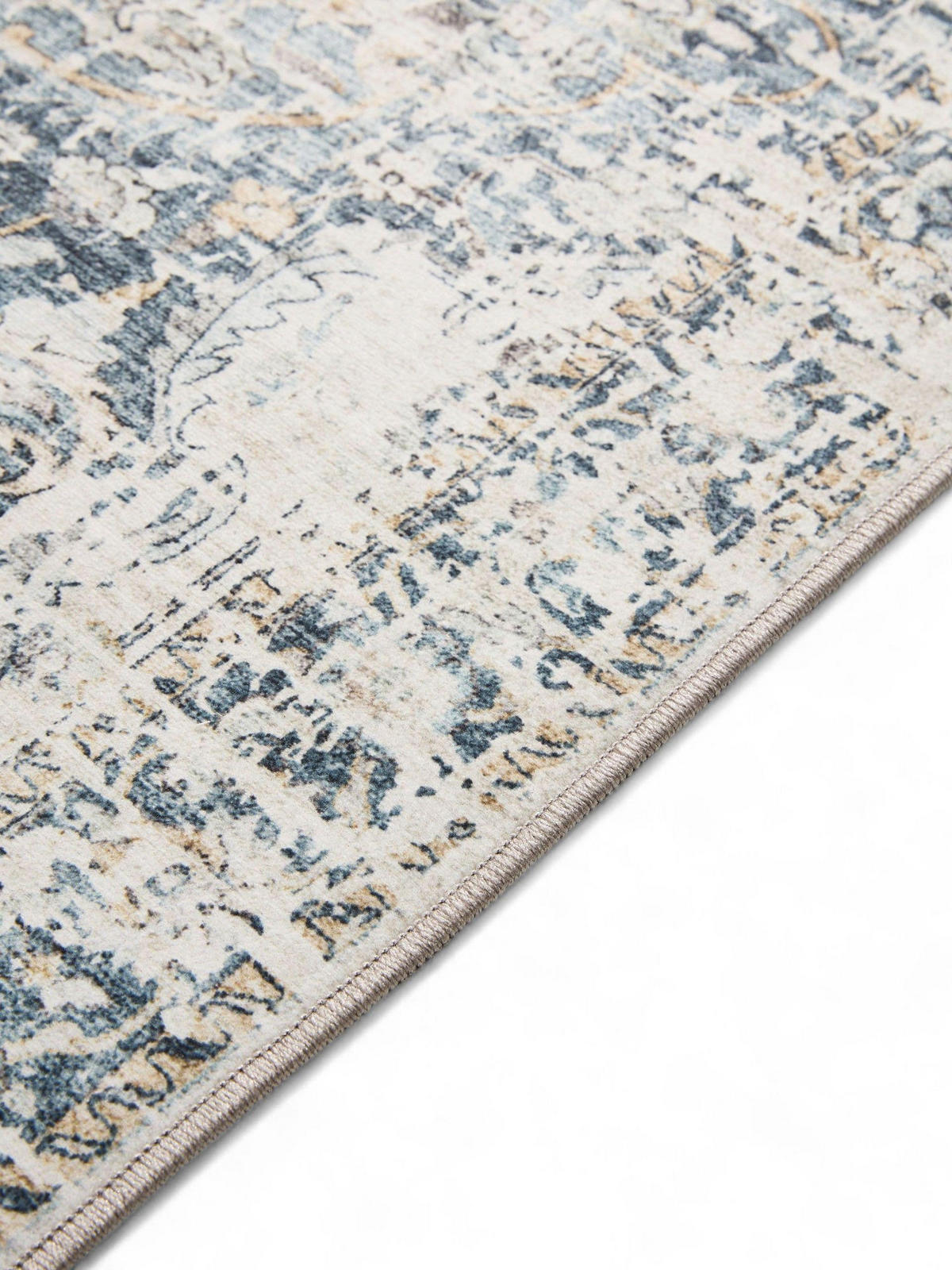 VINTAGE-TEPPICH George waschbar 200x300 cm - Blau, Kunststoff (200/300cm) - benuta