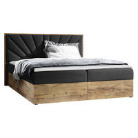 BOXBETT Wood 7 - Dunkelgrau, Holz/Textil (200/200cm) - MIRJAN24