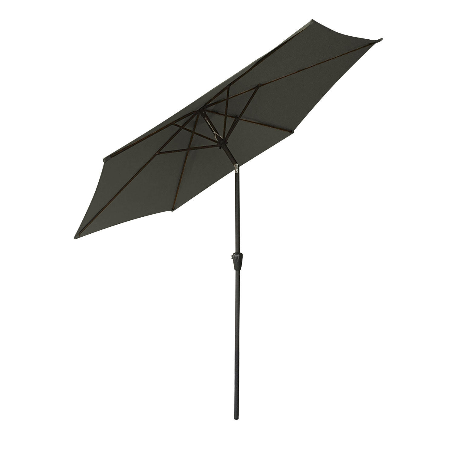 SONNENSCHIRM Hapuna Grau Ø 270 cm - Grau, Textil (270/270cm) - Happy Garden
