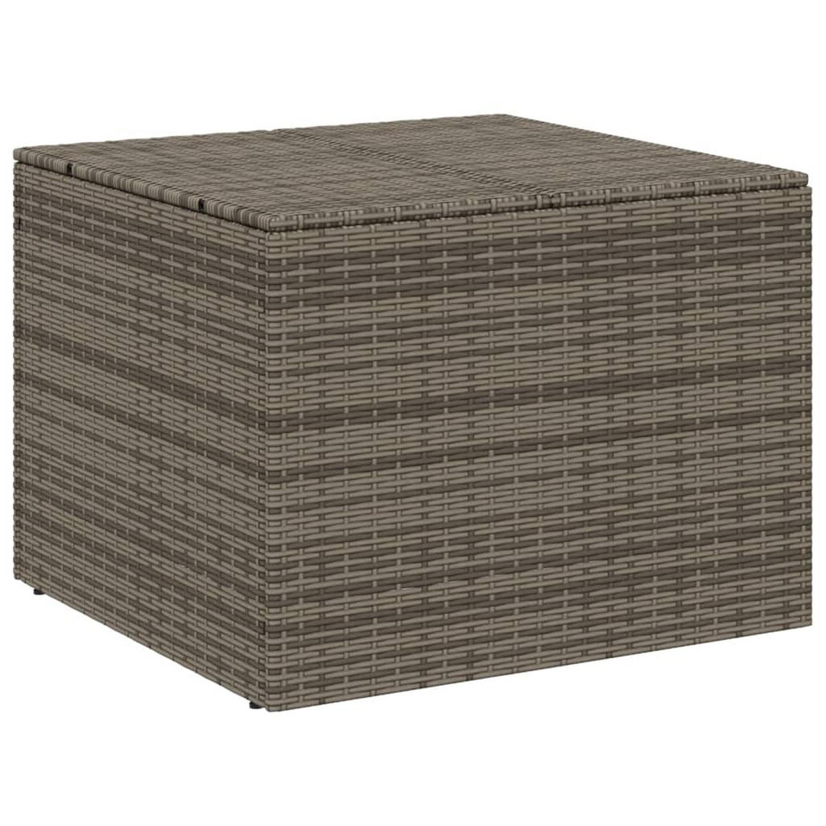 GARTENTRUHE Grau 291L Poly Rattan - Grau, Kunststoff (80/132/75cm) - furnicato