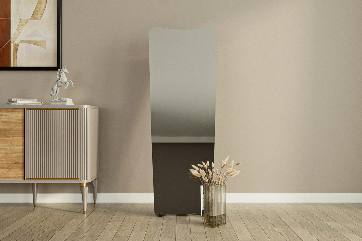 GANZKÖRPERSPIEGEL 54 x 150 cm Schwarz Stand- & Wandspiegel - Transparent/Schwarz, Glas (54/150/2cm) - Ibonto