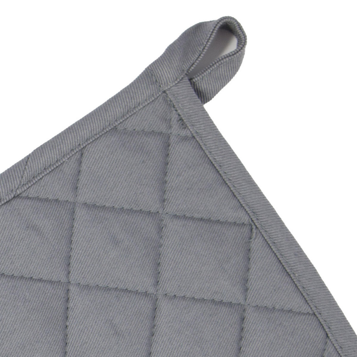 TOPFLAPPEN, 2er-Set, 24x24 cm, 100% Baumwolle, Grau - Grau, Textil (24/24cm) - Zollner