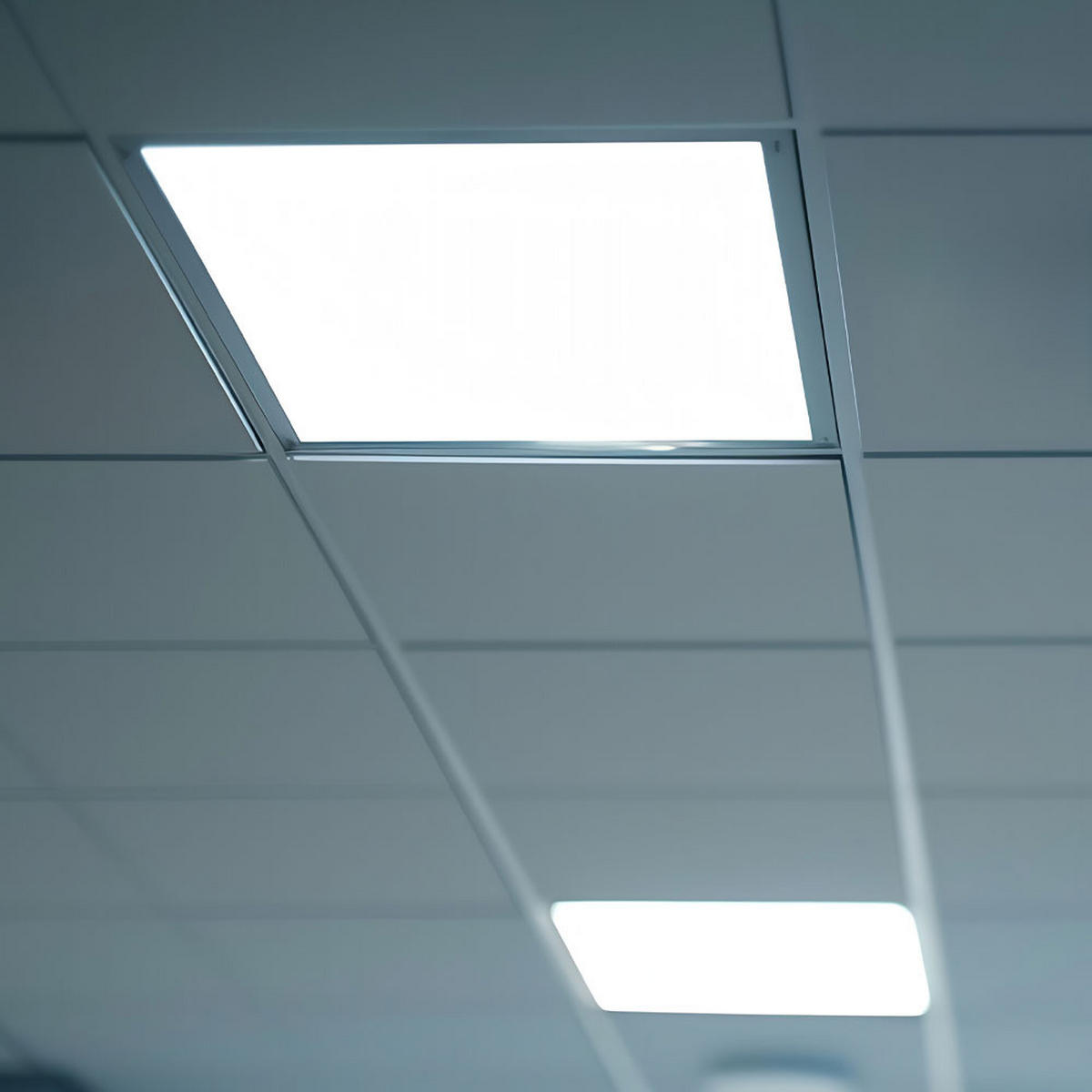 LED DECKENLEUCHTE Kunststoff Weiß 4er Set - Weiß, Metall (12/12/2.5cm)