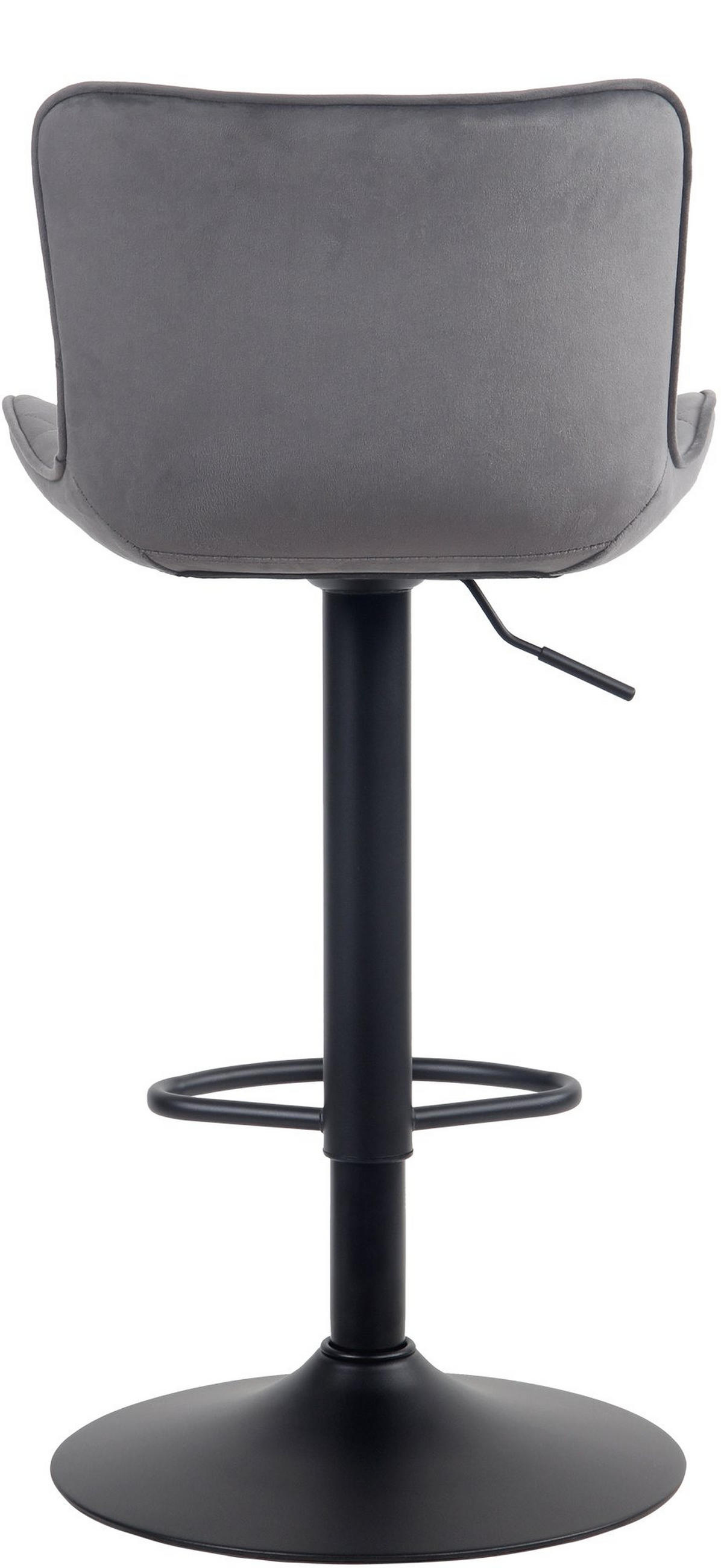 BARHOCKER 2er Set Bozon Samt Dunkelgrau - Dunkelgrau, Textil/Metall (48/83/54cm) - DELUKE