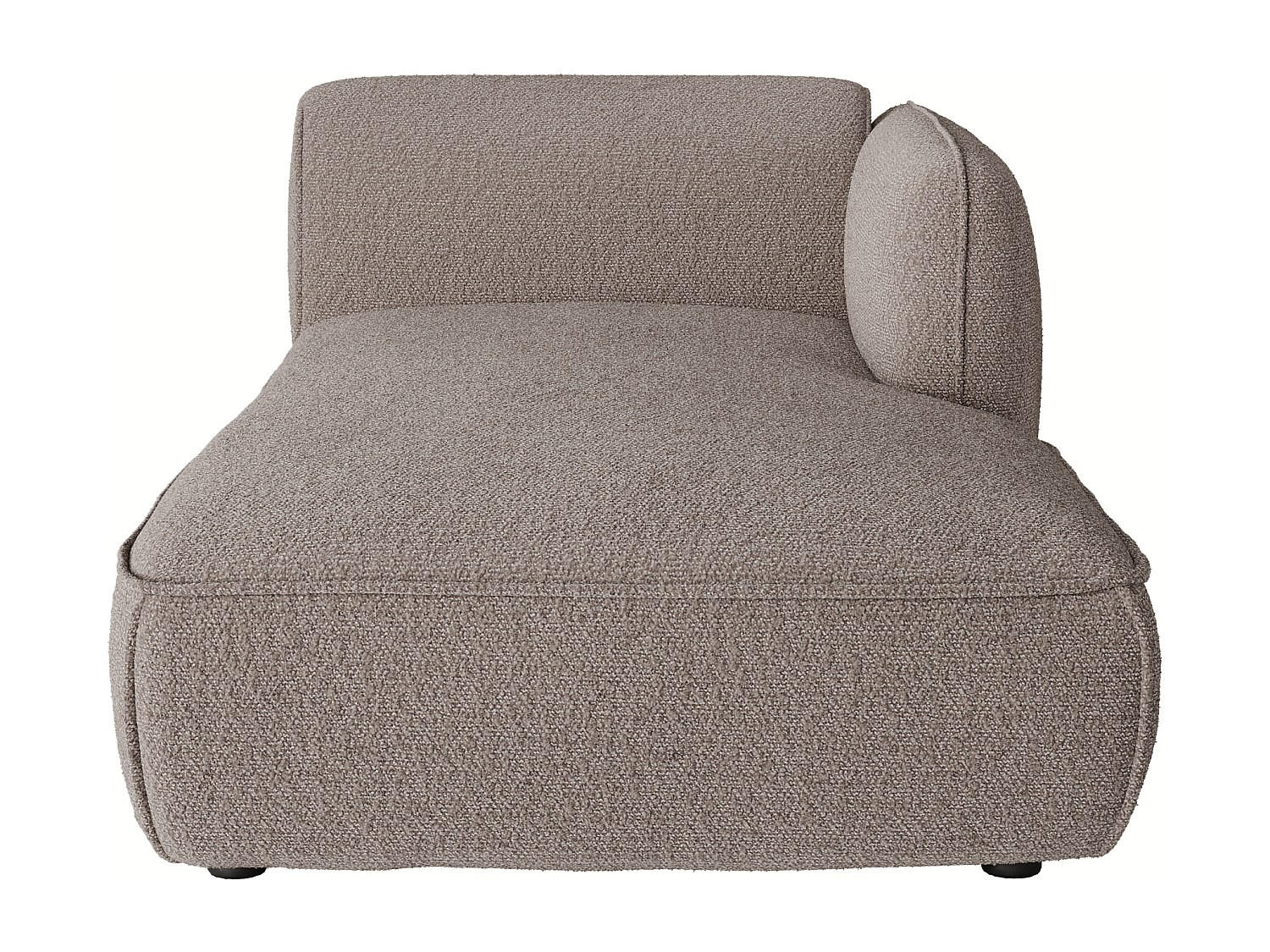 RECAMIERE ohne Schlaffunktion - 1 Person - stoff - taupe Camilio - Taupe, Textil (107/74/165cm) - Vente-Unique