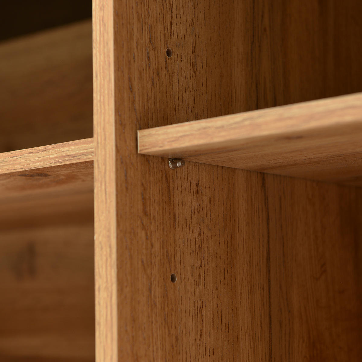 SIDEBOARD aus MDF 160x35x76 cm Schwarz/Holzoptik mit 3 Türen und verstellbaren Regalen - Naturfarben, Holzwerkstoff (160/76/35cm) - IVMEU