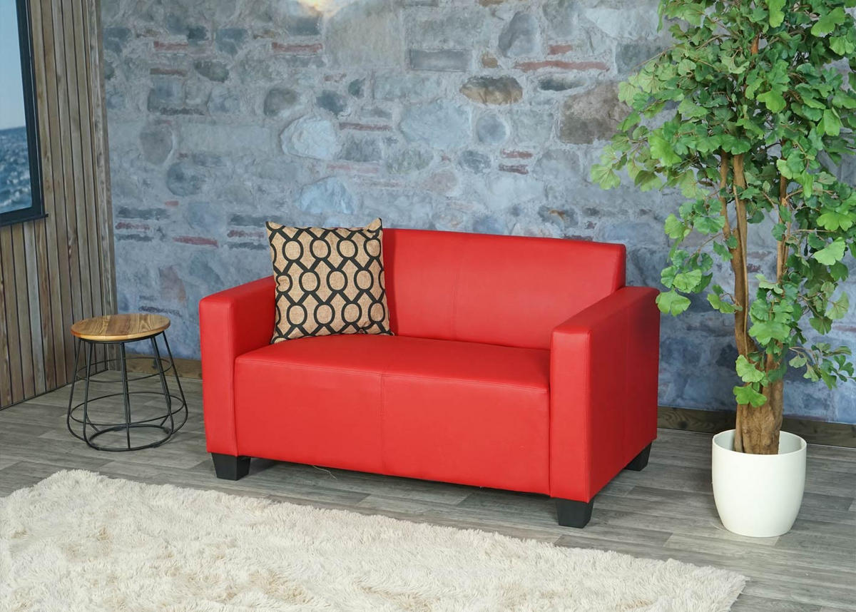 2-SITZER-SOFA Rot - Rot, Textil (136/76/72cm) - MCW