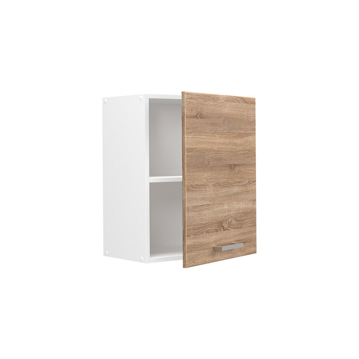 HÄNGESCHRANK R-Line, Sonoma/Weiß, 50 cm - Weiß/Sonoma Eiche, Holzwerkstoff (50/60/31cm) - Vicco
