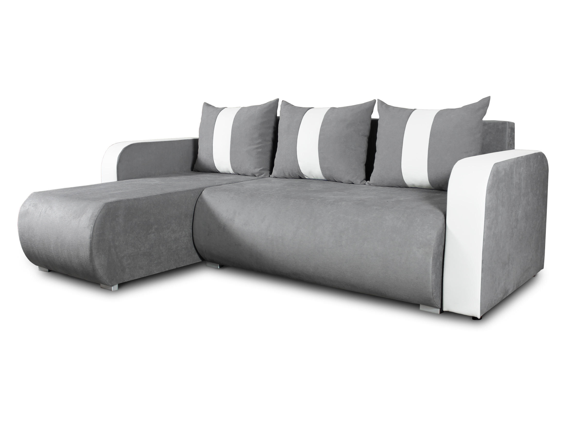 ECKSOFA Rino - Dunkelgrau/Grau, Holz/Textil (230/152cm) - Sofnet