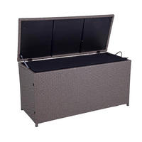 AUFLAGENBOX Vera Braun Kunststoff Gartenbox Kissenbox Outdoor - Braun, Kunststoff (50/60/120cm) - DELUKE