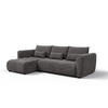 ECKSOFA SORENO 4-Sitzer, dunkelgrau - Dunkelgrau/Schwarz, Holz/Textil (293/171cm) - Courtois Laville