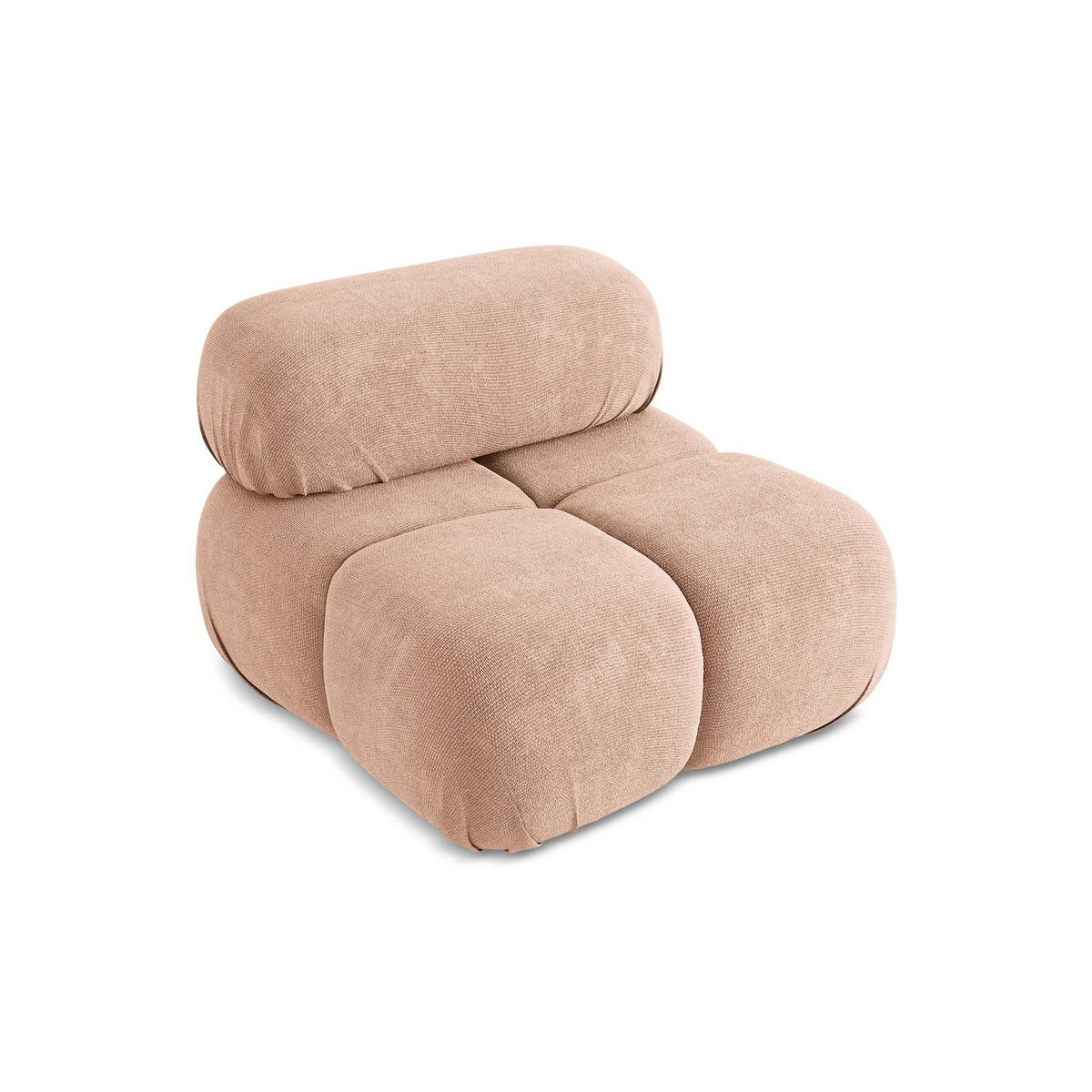 SESSEL Chenille Stoff Pink - Pink/Koralle, Kunststoff/Textil (96/70/95cm) - LaMiaSofa