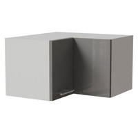 ECKHÄNGESCHRANK Essen W12/60/36 Grau Hochglanz / Weiß Matt 60 / 60 / 36cm - Weiß/Grau, Holz/Holzwerkstoff (60/36/60cm) - Feldmann-Wohnen