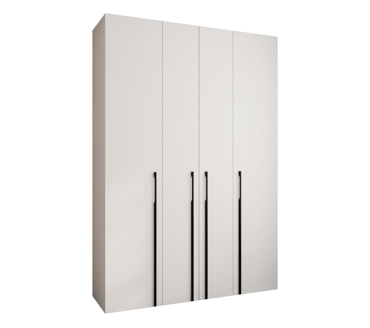 DREHTÜRENSCHRANK 245,5/170/40 4-türig - Schwarz/Weiß, Holz/Metall (170/245.5/40cm) - Abiks Möbel