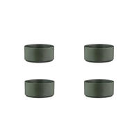 SCHALEN Scandi Ø12cm - 4er-Set - Olive - Grün, Keramik (12cm) - Björn