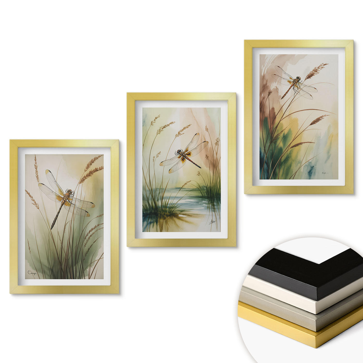 ArtPrintCave Wandbilder Gold 20x30 cm