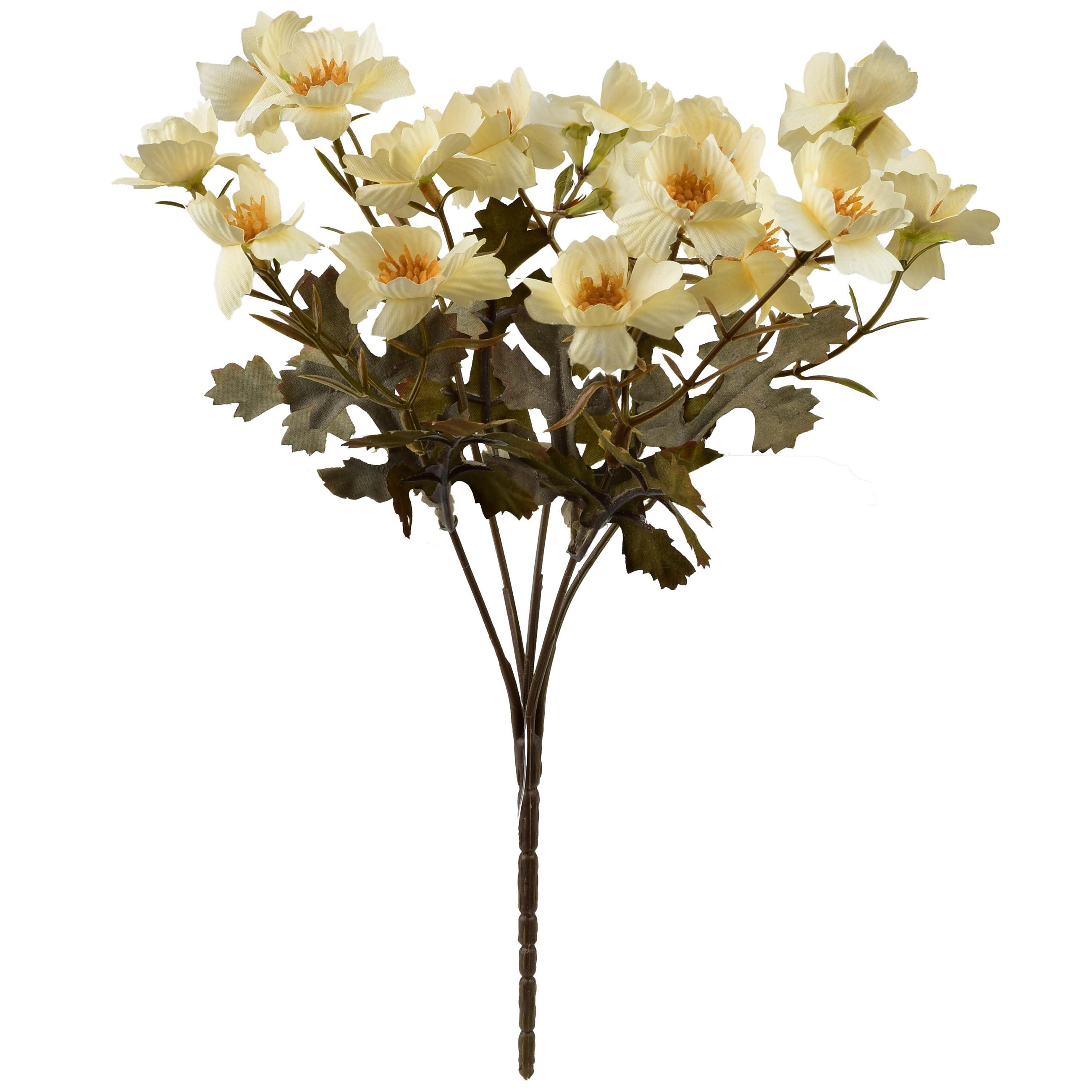 KUNSTBLUMEN-BUKETT Viridis 28cm - Gelb/Weiß, Kunststoff (28cm) - Mondex