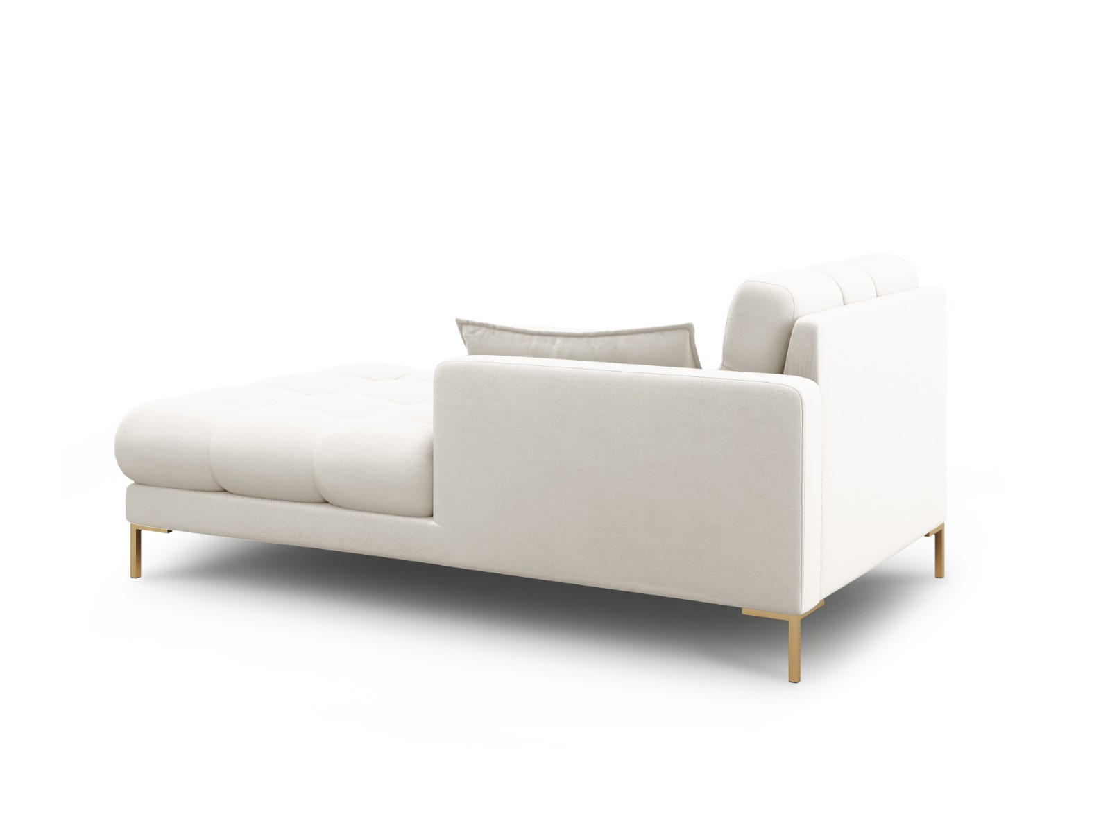 CHAISELONGUE rechts Mamaia aus strukturiertem Stoff leichtes beige - Creme, Textil (102/75/185cm) - Micadoni