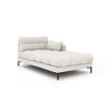 CHAISELONGUE rechts Mamaia aus strukturiertem Stoff leichtes beige - Creme, Textil (102/75/185cm) - Micadoni
