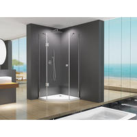 5-ECK-DUSCHKABINE Molly 100 x 100 x 195 cm Klarglas Silber - Silberfarben, Glas (100/100/195cm) -  Glaswerk Westfalen