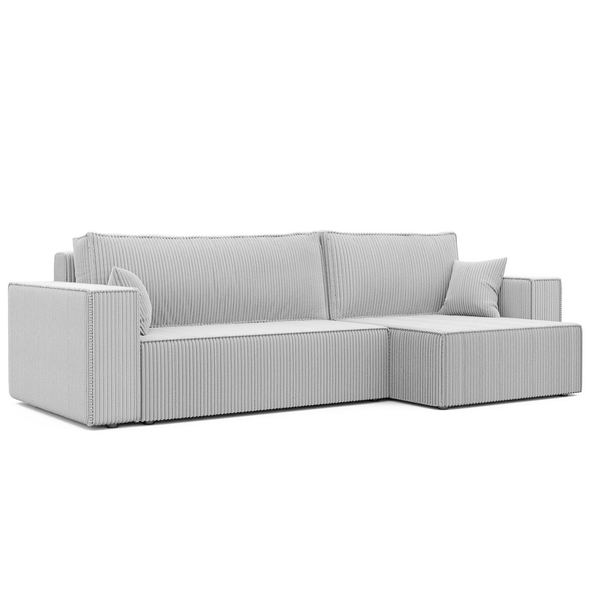 ECKSOFA mit Schlaffunktion und Bettkasten, Grau - Grau, Holzwerkstoff/Textil (145/276cm) - Idohome