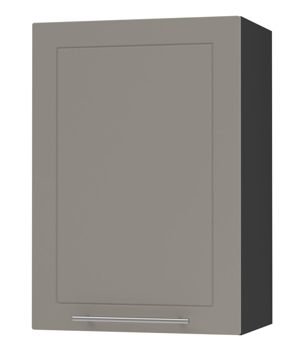 KÜCHENHÄNGESCHRANK Kvantum W2/50 Beige Matt / Schwarz Matt 50 / 32,5 / 72cm - Beige/Schwarz, Holz/Holzwerkstoff (50/72/32.5cm) - Feldmann-Wohnen