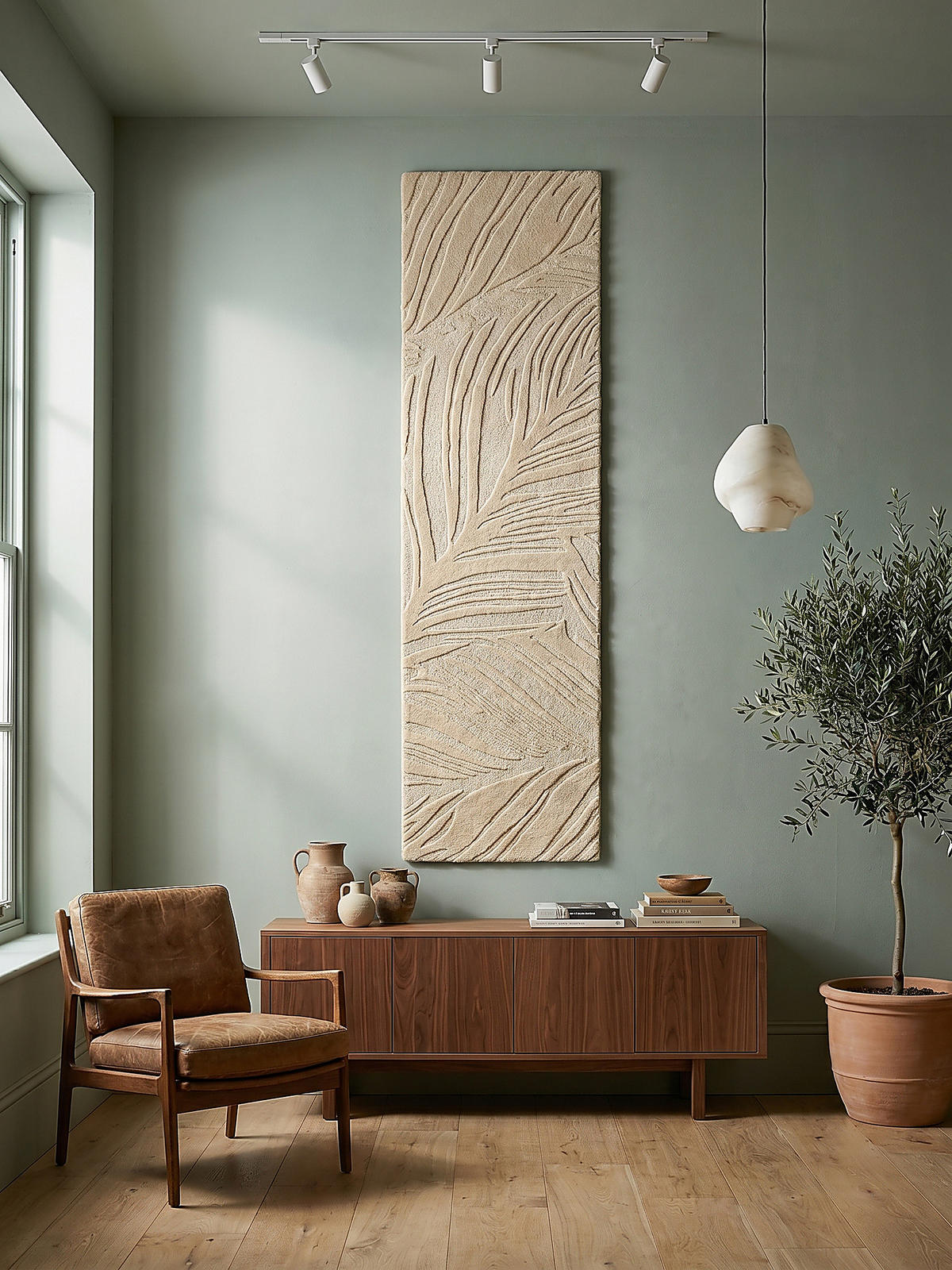 WOLLTEPPICH LEVEN, floral, Beige, 60 x 230 cm - Beige, Textil (60/230cm) - KADIMA DESIGN