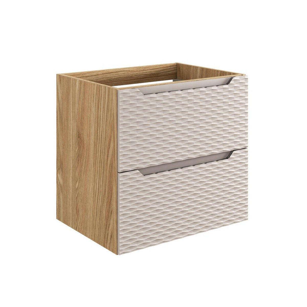 WASCHBECKENUNTERSCHRANK 60 cm 2 Teile - Ocean Beige O BM442 in Beige / Geölter Eiche - Beige, Holz (60/57/46cm)