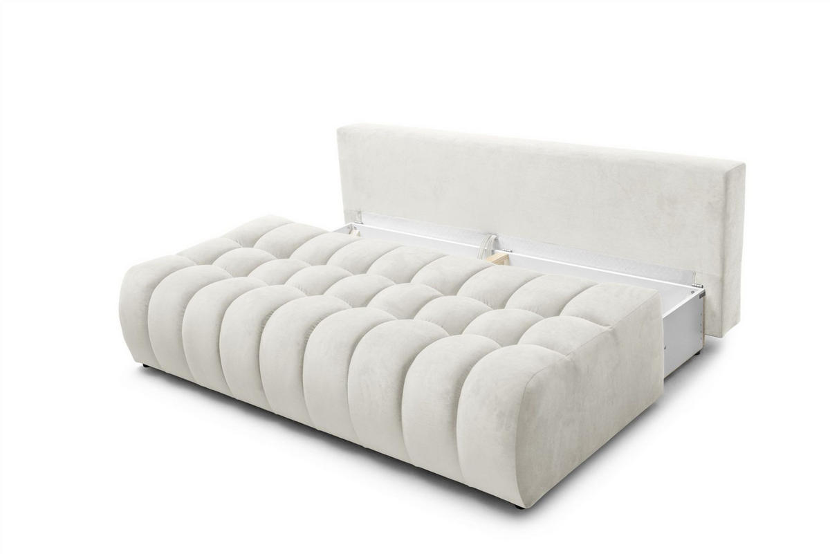 SCHLAFSOFA Nina - Weiß, Holzwerkstoff/Textil (200/96/107cm) - Fun Möbel