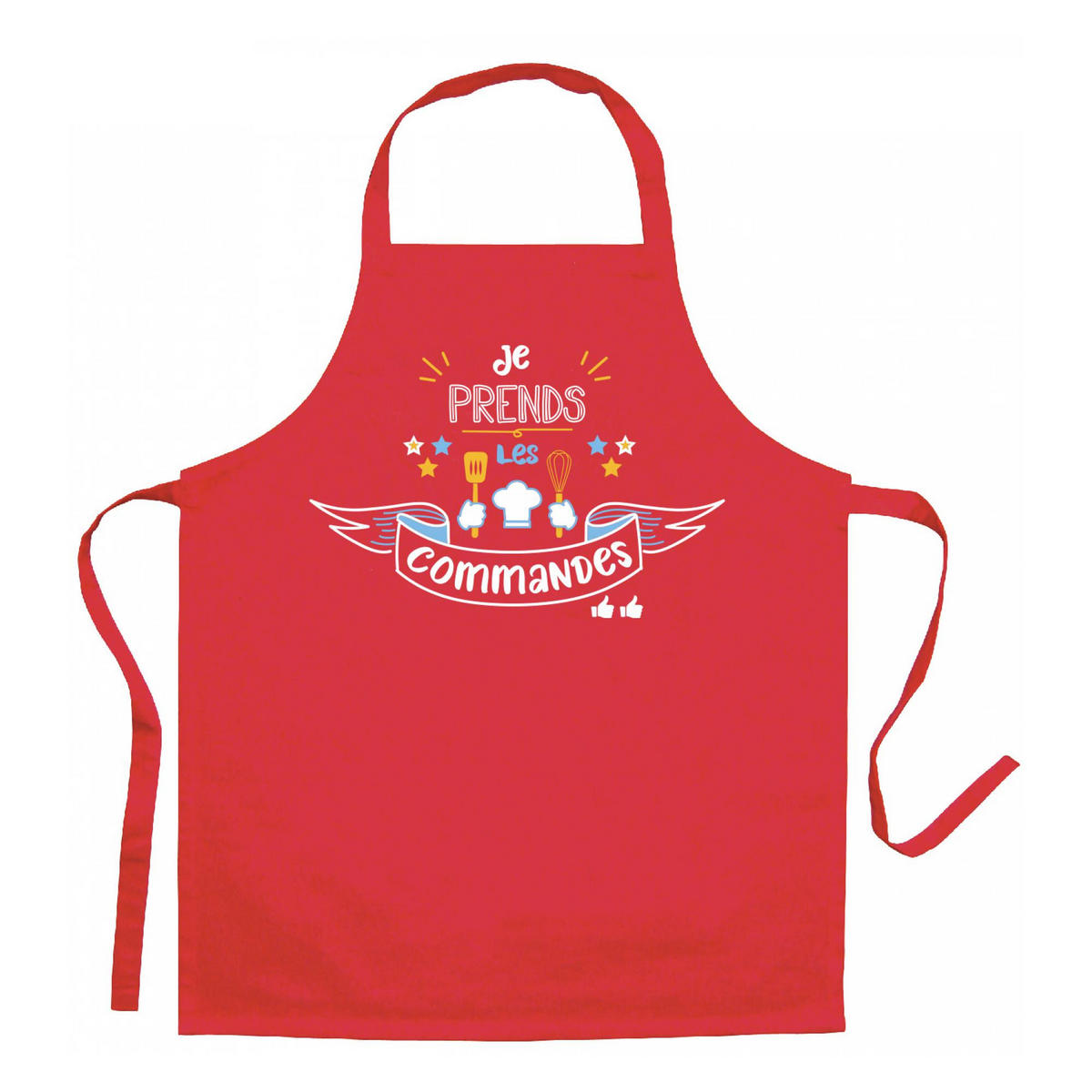 KINDERSCHÜRZE Je prends les commandes rot 52 x 63 cm - Rot, Textil (52/63cm) - Winkler