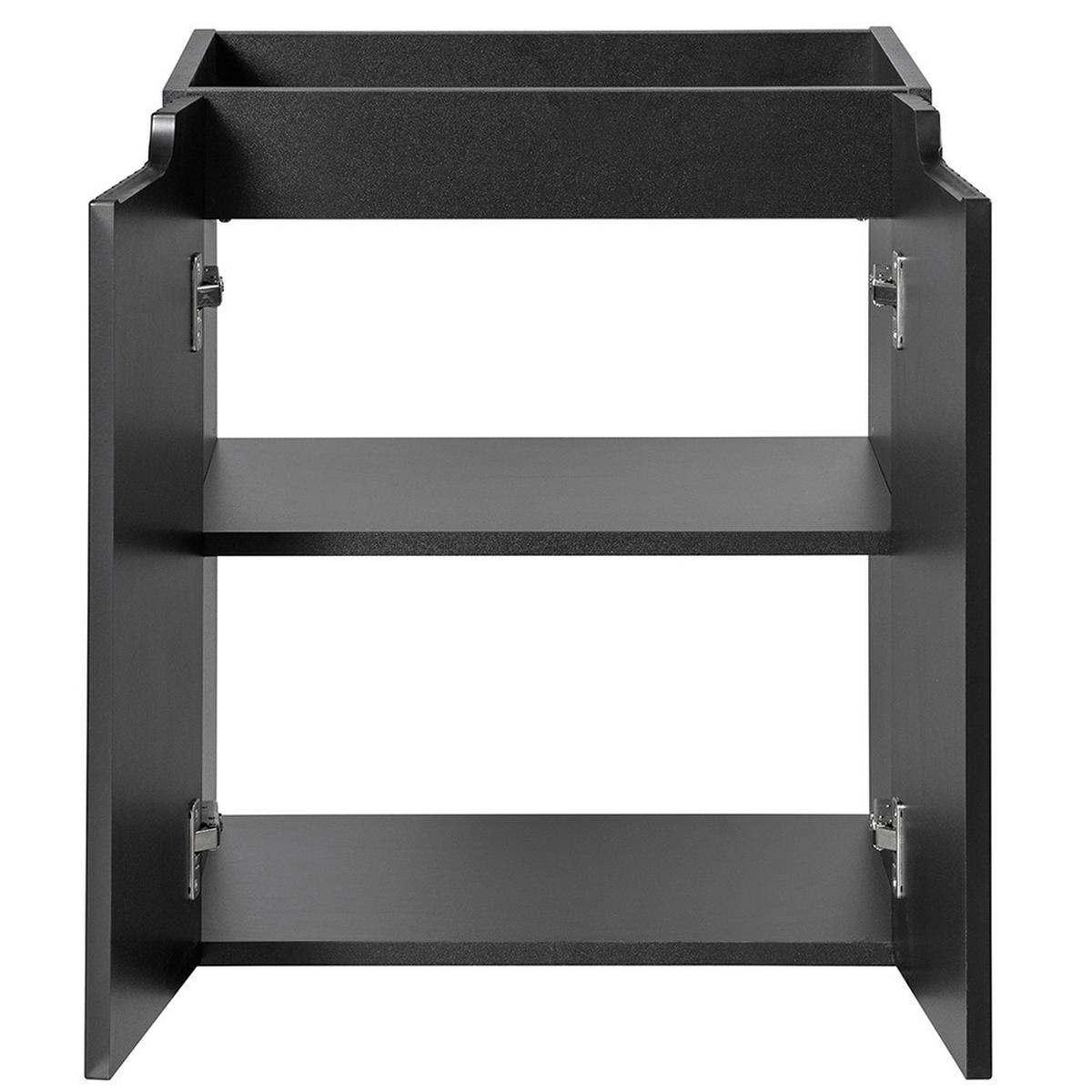 WASCHBECKENSCHRANK Newport-56 - Schwarz, Holzwerkstoff (50/57/39cm) - Lomado