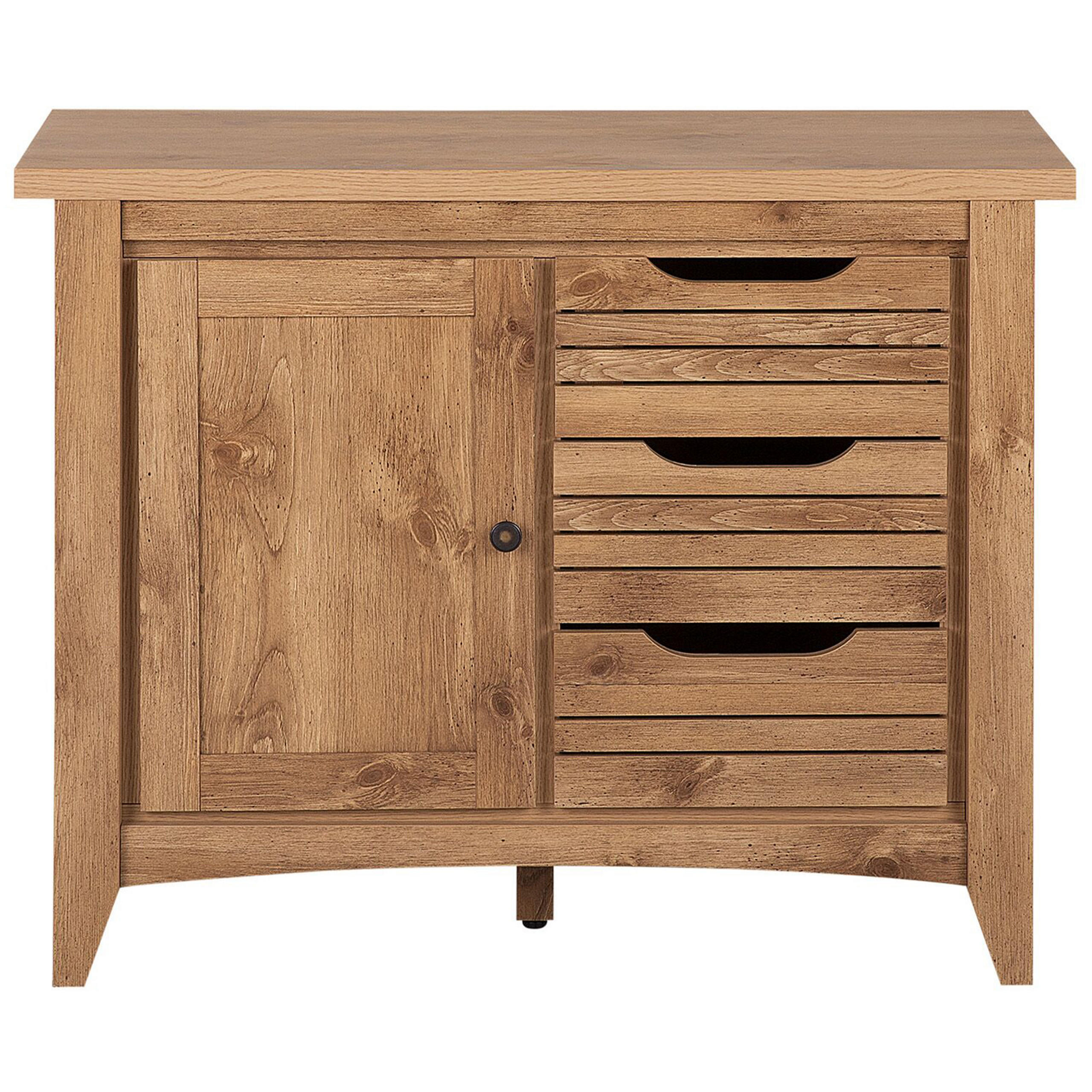 Beliani Sideboard Braun 99x80x43 cm