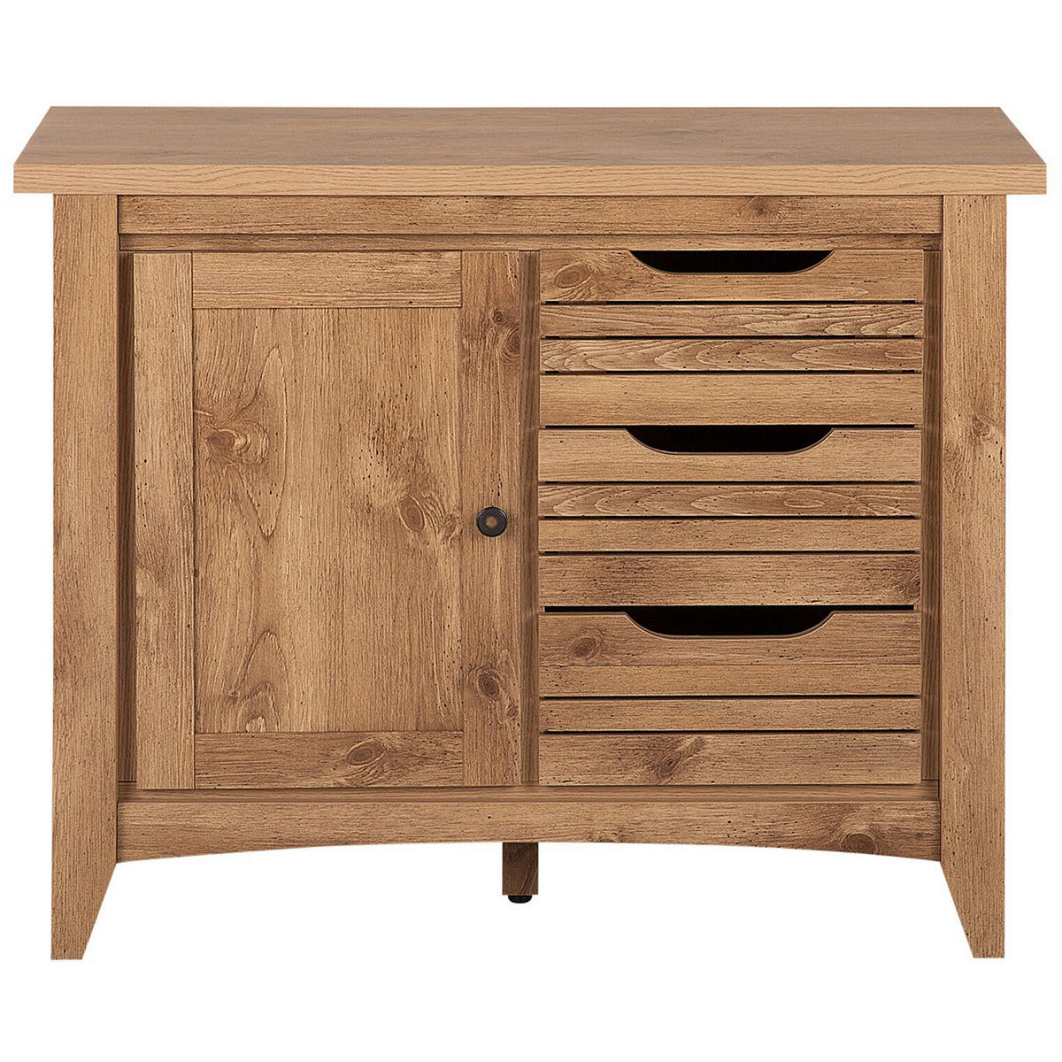 SIDEBOARD se 2 dveřmi Hnědý Agora - hnědá, kompozitní dřevo (99/80/43cm) - Beliani