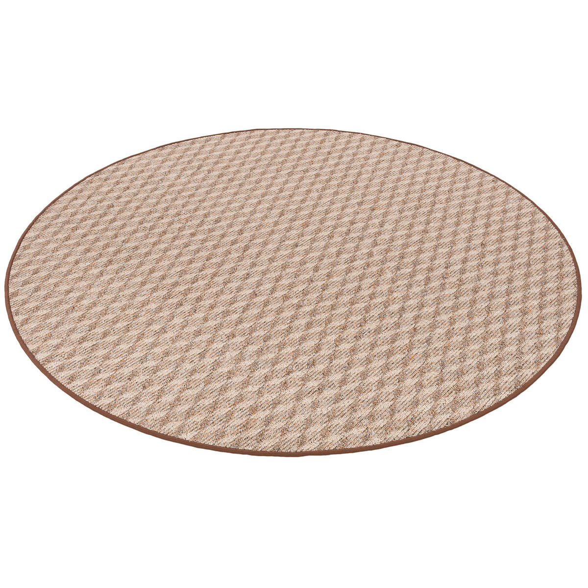 SCHLINGEN TEPPICH MODERN DIAMOND RUND - Cognac, Textil (160/160cm) - Snapstyle
